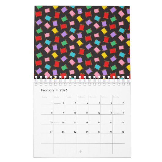 Spools Sewing Threads Black Dressmaker Seamstress カレンダー (2月 2026)