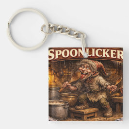 Spoon Licker Icelandic Yule Lad postcard  キーホルダー