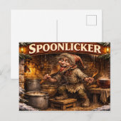 Spoon Licker Icelandic Yule Lad postcard  ポストカード (正面/裏面)