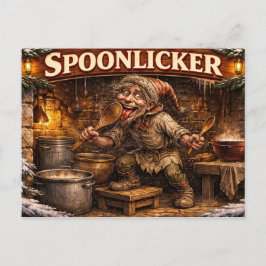 Spoon Licker Icelandic Yule Lad postcard  ポストカード