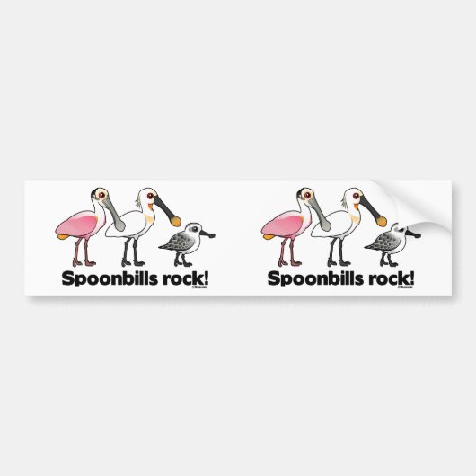 Spoonbillsの石! バンパーステッカー (正面)