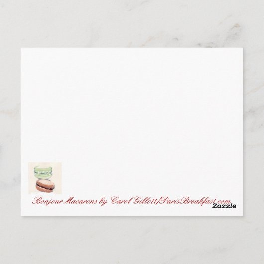 Spoonful of Macarons ポストカード (裏面)
