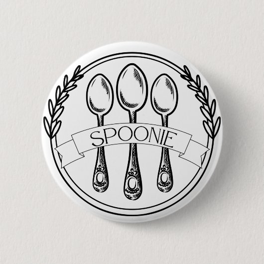 Spoonie慢性疾患認識度ボタン 缶バッジ (正面)