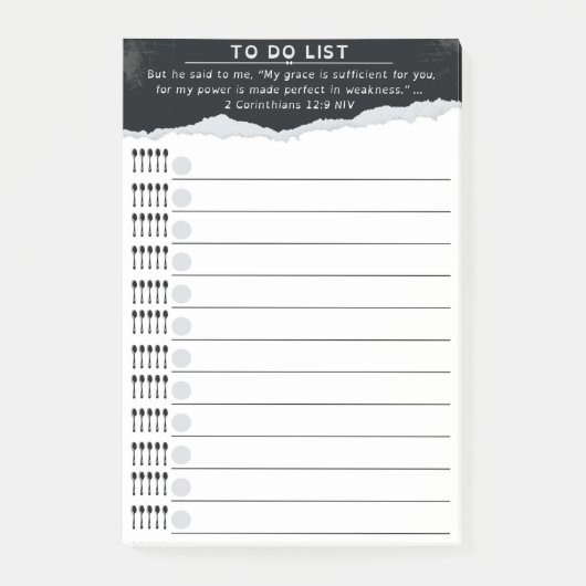 Spoonie To-Do List ポストイット (正面)