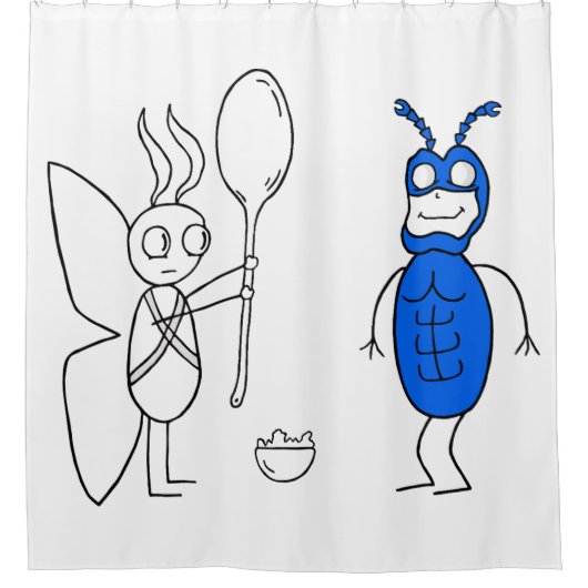 SPOOOOOONNNNが大きすぎます シャワーカーテン (正面)