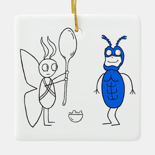 SPOOOOOONNNNが大きすぎます セラミックオーナメント (正面)