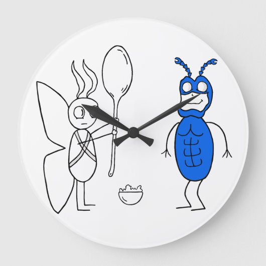 SPOOOOOONNNNが大きすぎます ラージ壁時計 (正面)