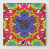 Spores Kaleidoscope スクエア壁時計 (正面)