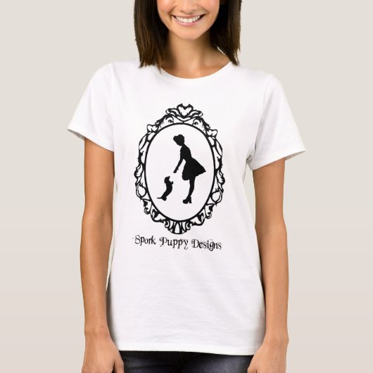 Sporkの子犬はロゴを設計します Tシャツ (正面)