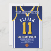 Sport Basketball 11 Birthday Invite  招待状 (正面)
