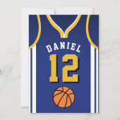 Sport Basketball 12 Birthday Invite  招待状 (裏面)