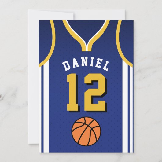 Sport Basketball 12 Birthday Invite  招待状 (裏面)