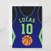 Sport Basketball Birthday Invitation 招待状 (裏面)