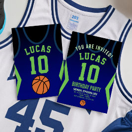 Sport Basketball Birthday Invitation  招待状