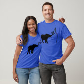 sport basketball playing elephant funny retro tシャツ (ユニセックス)