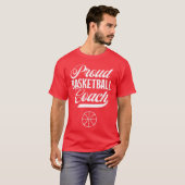 Sport Basketball Proud Basketball Coach Coaching B Tシャツ (正面フル)