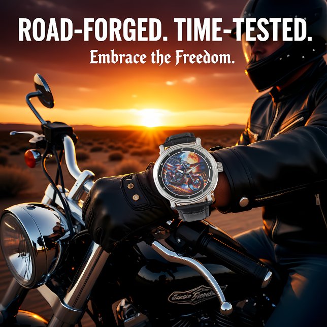 Sport Bike, American Moonlit Ride. 腕時計 (クリエイターアップロード済み)