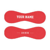 Sport Birthday gift idea custom name text red 野球ボール (パネル)