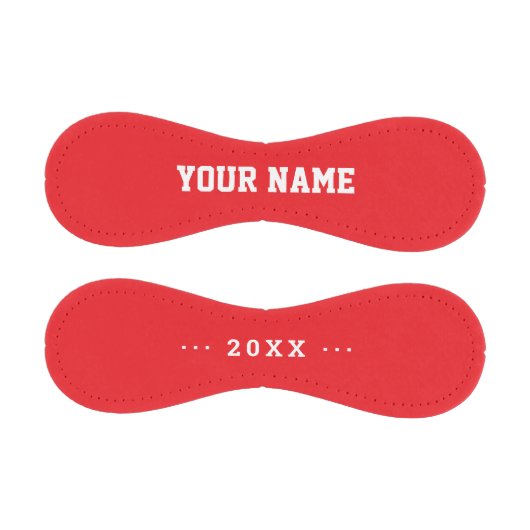 Sport Birthday gift idea custom name text red 野球ボール (パネル)