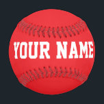 Sport Birthday gift idea custom name text red 野球ボール<br><div class="desc">Create your unique sport Birthday gift eyecatching red custom name text Baseball adding your own personalized name, year, slogan, message or any text. Customizable cute baseball gift game for boy, boyfriend, dad, grandpa, cheerleaders, teen, teenager, baby boy, players, teammates, fans. Choose your favourite team and use any background color. No...</div>
