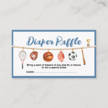 Sport Boy Ball All Star Themed Party Diaper Raffle