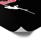 Sport Climbing Usa Flag Proud American Patriotic C ポスター (角)