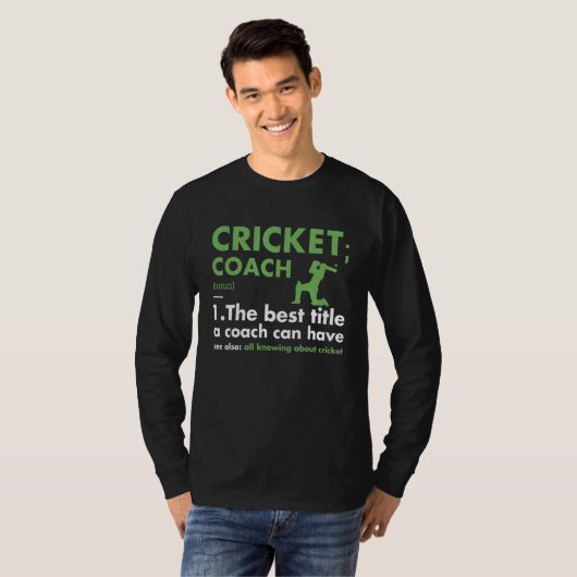 Sport Coach Definition Cricket_1 Tシャツ (正面フル)