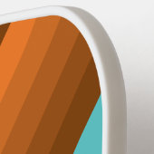 Sport Desert Teal Stripes with Name ピックルボールラケット (左詳細)