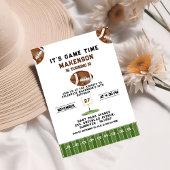 Sport Football  Second Birthday 10th year Down 招待状