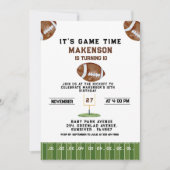 Sport Football  Second Birthday 10th year Down 招待状 (正面)