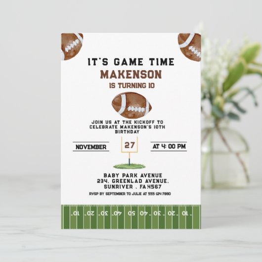 Sport Football  Second Birthday 10th year Down 招待状 (スタンド正面)