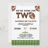 Sport Football  Second Birthday 2nd year Down 招待状 (正面)