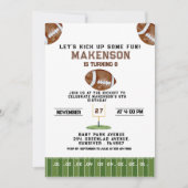 Sport Football  Second Birthday 8th year Down 招待状 (正面)