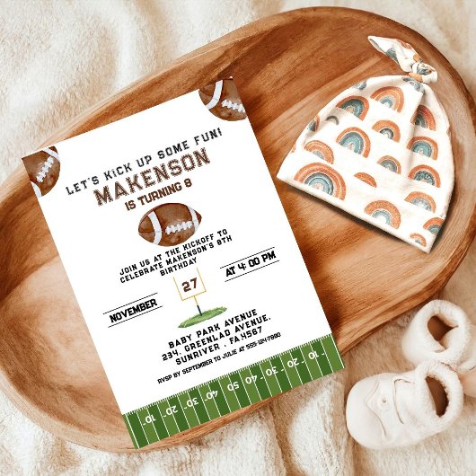 Sport Football  Second Birthday 8th year Down 招待状