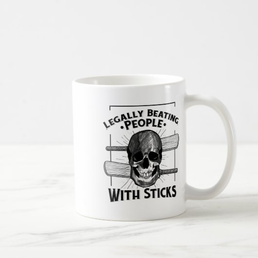 Sport Humor Legally Beating People With Sticks Sku コーヒーマグカップ (右)