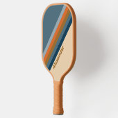Sport Indigo Horizon Stripes with Name ピックルボールラケット (左)