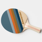 Sport Indigo Horizon Stripes with Name 卓球ラケット (横)