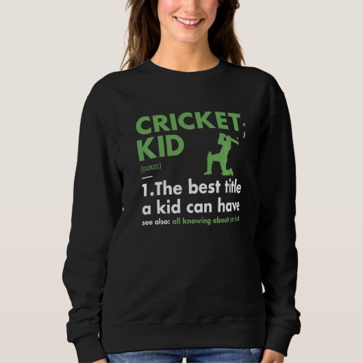 Sport Kid Definition Cricket Premium スウェットシャツ (正面)