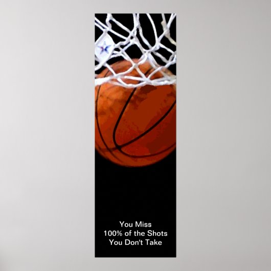 Sport Motivational Quote Basketball Poster ポスター (正面)