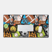 Sport Pattern With Balls デスクマット (キーボード&マウス)