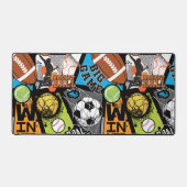Sport Pattern With Balls デスクマット (正面)