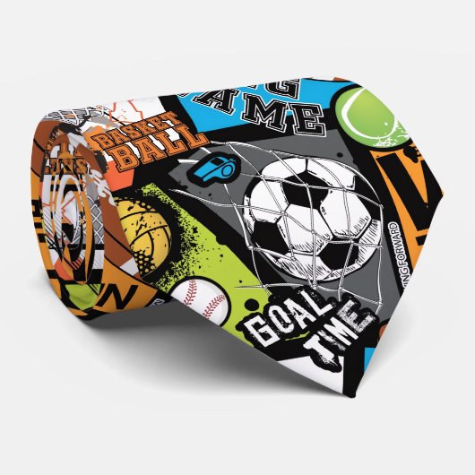 Sport Pattern With Balls ネクタイ (ロール)