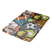 Sport Pattern With Balls バスマット (アングル)