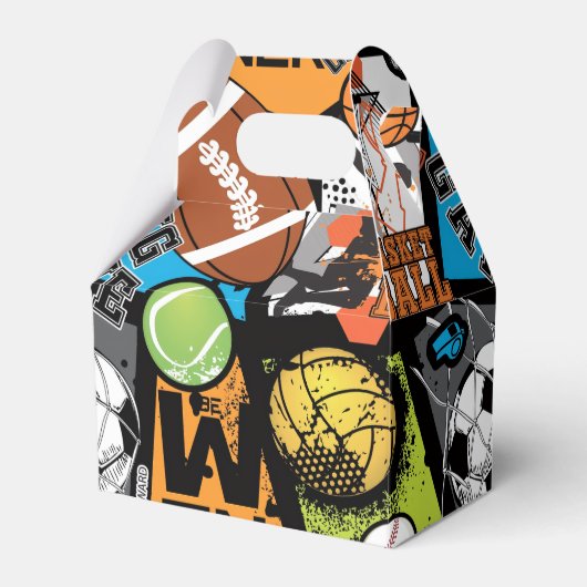 Sport Pattern With Balls フェイバーボックス (正面サイド)