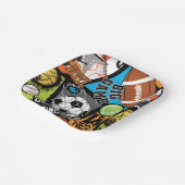 Sport Pattern With Balls ペーパープレート (傾斜あり)