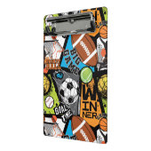 Sport Pattern With Balls ミニクリップボード (アングル2)