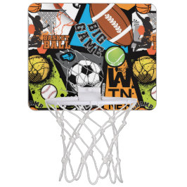 Sport Pattern With Balls ミニバスケットボールゴール