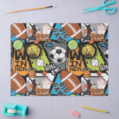 Sport Pattern With Balls 薄葉紙 (クラフト)