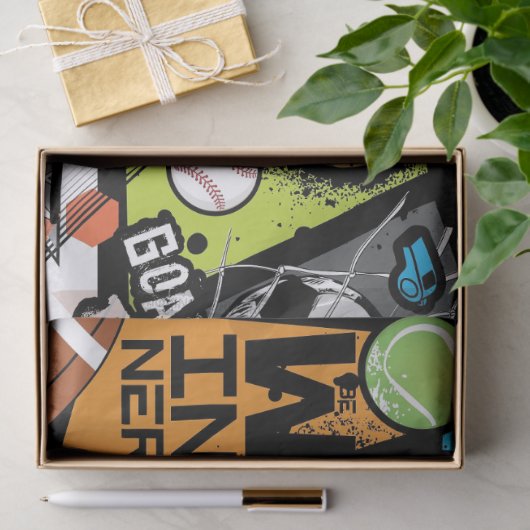 Sport Pattern With Balls 薄葉紙 (ギフト)