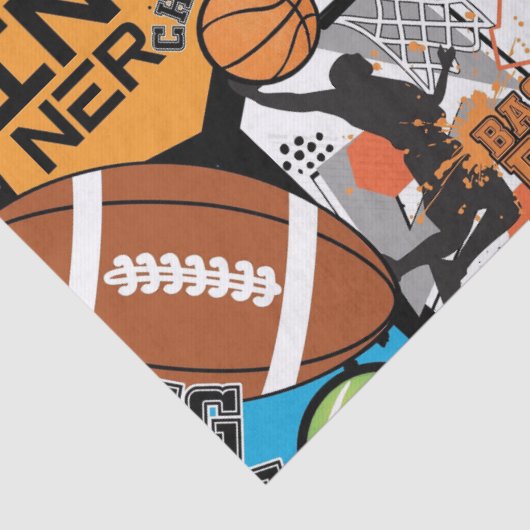 Sport Pattern With Balls 薄葉紙 (詳細)